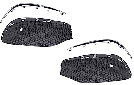 Nebelscheinwerferrahmen Auto Front Stoßstange Nebel Licht Kühlergrill Nebel Lampe Grill Abdeckung Für Mercedes Für Benz E Cl W213 2016-2020 Mit Chrom Streifen 1 Paar Gitter Nebelscheinwerfer