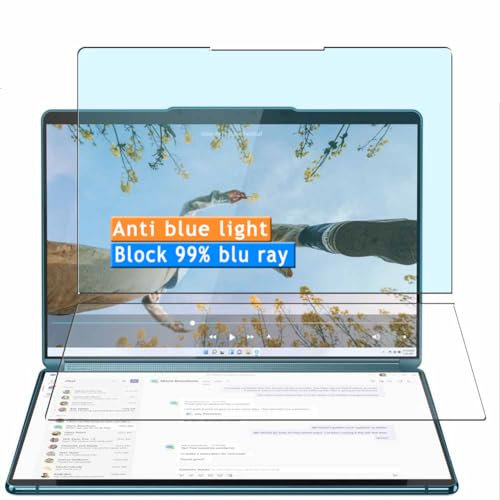 Vaxson 4-Pack Anti Blue Light Screen Protector, compatible with Lenovo Yoga Book 9i Gen 8 13.3 Laptop, TPU Guard Film Protectors Sticker [NOT Tempered Glass]