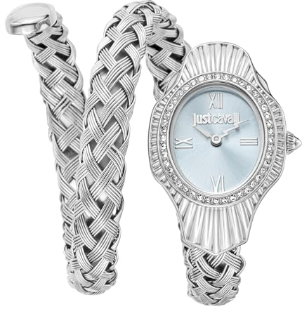 Just Cavalli Damen Analog Quarz Uhr mit Edelstahl Armband JC1L305M0015