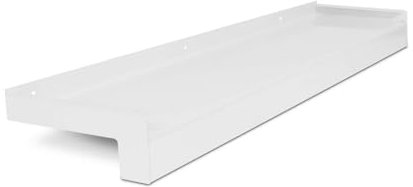 HausFux jetLINE Aluminium Fensterbank außen - nach Maß inkl. Putzabschluss, Klinkerabschluss oder Alu-Gleitabschluss - individueller Zuschnitt - bis 3 m (Weiß, T x L | 5 x 150 cm)
