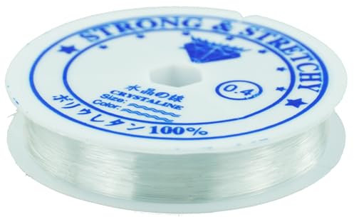 Bracelet String,Elastic for Bracelet Making,Bracelet Elastic,Clear Stretch Elastic 0.4mm 24 Metres Elastic Beaded String for Diy Jewellery Making Necklace Bracelet Beading Thread