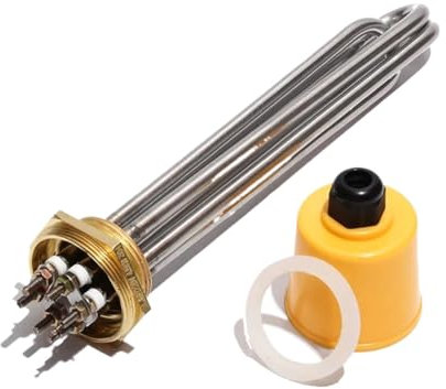 AQXYQAZZ DN40/1.5 Immersion Heater Heating Element For Water Tank 220V/380V 3KW/4.5KW/6KW/9KW/12KW(220V_250L 6KW 201SS)