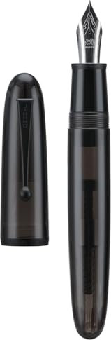 Jinhao 9019 Fountain Pen, Dadao Series #8 Medium Nib, Black Acrylic Barrel with Black Clip Big Size Writing Pen