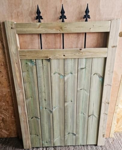 MD Carpentry Workshop Wooden Garden Gate, Pressure Treated, 4ft 120cm, Green, Wood