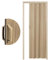 Paluplus Porta a Soffietto in PVC con Venature in Rilievo, Misura 215x84 cm, Spessore 3 cm, Chiusura Banda Magnetica, Porta Interna con Maniglia -2714F (Legno Chiaro)