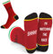 SC Products Calzini F1 per gli amanti delle auto, taglia 39-42, in cotone, da uomo, regalo di Formula 1, regalo del Grand Prix F1 per uomini, regalo di Natale per gli appassionati di Formula 1, Rosso,