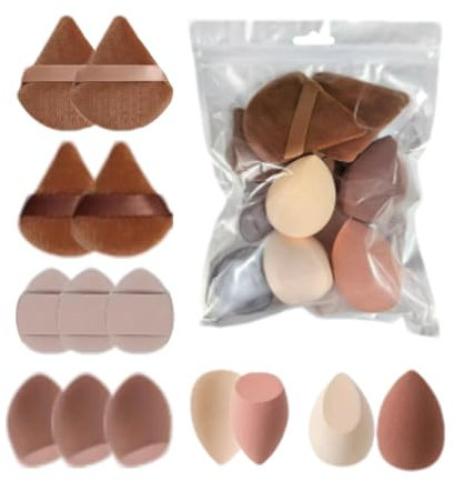 14 Pezzi Spugna Per Sfumare Il Trucco - Set Di Spugnette Per Il Trucco, Frullatore In Spugna Soft Beauty, Per Sfumare Fondotinta, Crema E Polvere, Spugnette Trucco Per Uso Umido E Asciutto