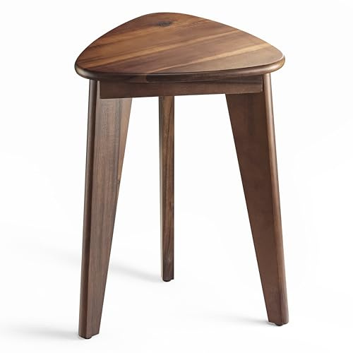 HOLANA Repose-pieds de douche d'angle de 45,7 cm, tabouret de douche en bois pour se raser les jambes, petits bancs de douche d'angle pour douche intérieure, tabourets de bain imperméables pour salle