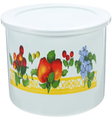 Mobestech Taza De Té Grande De Retro Taza De Agua Esmaltada Tapa Multifuncional Capacidad Grande