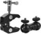 SUPVOX 2 Pièces Support à double tête multifonctionnel super pince Serrer pince de microphone à usage quotidien clip micro clip porte-micro support de micro en métal Acier inoxydable Noir