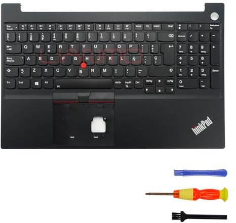 Teclado retroiluminado de repuesto compatible con Lenovo ThinkPad E15 Gen1 (español)
