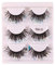 JAYIOLA Ensemble de 3 Paires de Faux Cils Lumineux, Cils Colorés étincelants pour Soirée Festive, Bleu