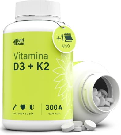 Vitamine D3 et K2 1000 UI - 40 Mois | Premium : MK-7 100% All-Trans Biodisponibilité Maximale | Soutient les Os, le Système Immunitaire et le Cœur