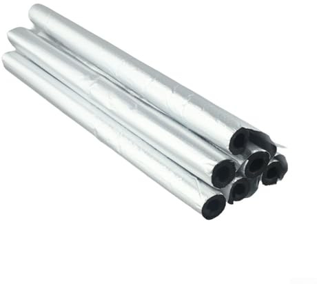 6 schwarze Rohrisolierung, Schaumstofffolie mit Aluminiumfolie, vorgeschlitzte Isolierhülse, für Kupferrohre, wetterfester Outdoor-Rohrschutz gegen Freelyze