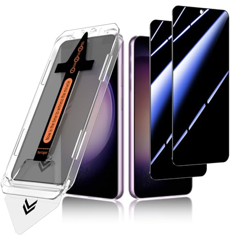 ZhuoFan Protector Pantalla de Privacidad para Samsung Galaxy S23 Plus/23+,Antiespía Cristal Vidrio Templado de Dureza 9H Alineación Automática Auto-Instalación Sin Burbujas Antiarañazos Inastillable