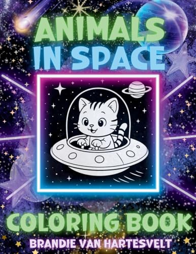 Animals in Space: Coloring Book