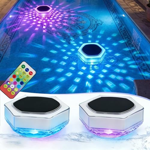 Cozymeow 2 Pieza Luces Flotantes Piscina Solares, Luz Solar Pool Light