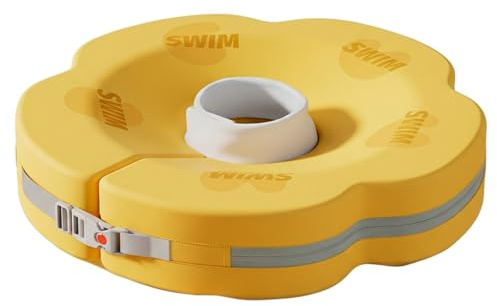 Baby-Halsschwimmer für 0–6 Monate – Verstellbarer und sicherer Schwimmschwimmer mit weichem Kragendesign, auslaufsicher für sicheren Wasserspaß (gelb)
