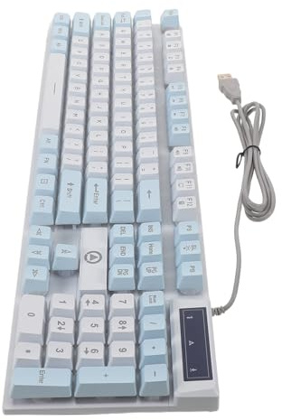 TINEASUR Clavier Mécanique Filaire RGB 104 Touches en Abs pour PC et Portable Rétroéclairage LED, Haute Précision Fatigue pour Gaming Compétitif