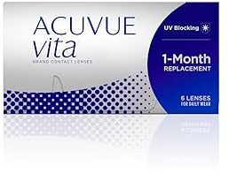 ACUVUE Vita Monatskontaktlinsen mit komfortablem Tragegefühl – Den ganzen Monat lang – -8 dpt & BC 8.4 – Mit UV Schutz & durchgängig hohem Feuchtigkeitsgehalt – 6 Linsen