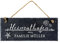 Casa Vivente Schiefertafel mit Gravur - Namensschild für Familien - Heimathafen - Personalisiert mit Namen - Türschild zum Aufhängen - Geschenkidee zum Einzug - Hochzeitsgeschenke für Brautpaare
