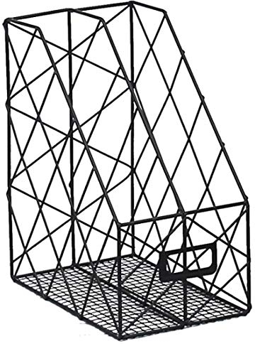 FutureShapers 2-Fach Metall Stehsammler Briefablage Dokumentenablage Desktop Zeitschriftensammler Büro Organizer (Schwarz)