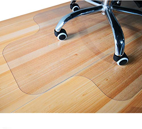 GIOVARA Clear Chair Mat with Lip for Hard Floors, 90x120cm (3'x4'), High Impact Strength, Non-Slip, Non-Recycling Material