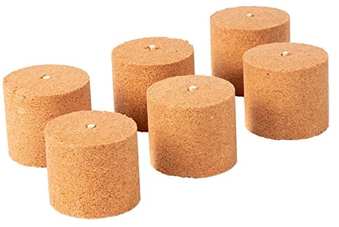 Novaliv 6X Holzspäne Brennelemente für Gartenfackel Wachsrollen für Gartenfackeln - Flackernder Feuer-Effekt - Outdoor Garten Gadget für Männer & Frauen - Feuerschale Feuersäule (7,5cm x 8cm Höhe)
