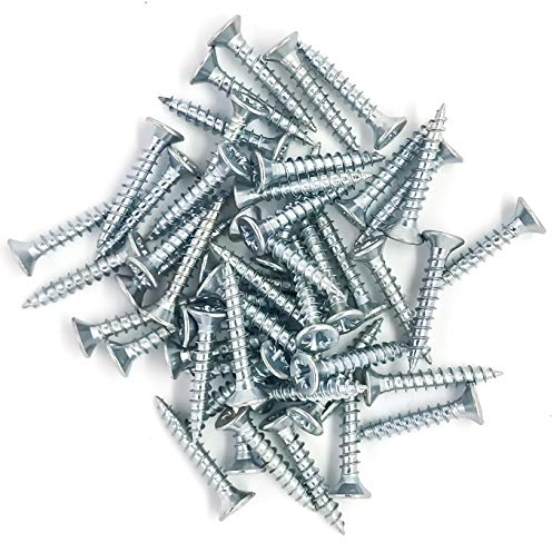 2.5mm x 12mm Small Steel Countersunk Wood Screws - Chipboard Screws Pack of 100 A05ABC