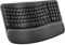 Logitech Wave Keys kabellose ergonomische Tastatur - Grafit, Französisches AZERTY-Layout