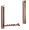SOTECH Einlass Klapphaken ZILLY Kupfer poliert 140 x 16 x 14 mm Kleiderhaken Garderobenhaken zum einfräsen