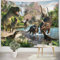 LB Dinosaurier Wandteppich Tiere Wandtuch Fluss Berge Wandbehang Grüner Wald Tapisserie für Wohnzimmer Schlafzimmer Wohnheim Wanddeko,200x150cm