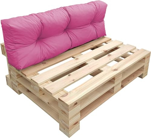 chilly pilley Palettenkissen Wasserdicht Palettenauflage Palettenpolster Palettenmöbel Gartenkissen Wasserfest Wasserabweisend viele Größen und Farben (Rückenkissen 120 x 40. Rosa)