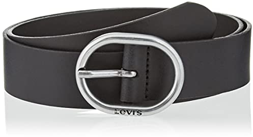 Levi's Women's HERMOSILLA 100 Leather Belt, Regular Black, 105 cm