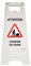 AUA SIGNALETIQUE - Chevalet signalisation Chantier en Cours - Poids 1KG en Plastique Blanc