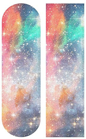 LDIYEU Blauroter Feuerraum Skateboard Griptape rutschfest Selbstklebend Longboard Griptapes Aufkleber Griffband 33X 9(1pcs)