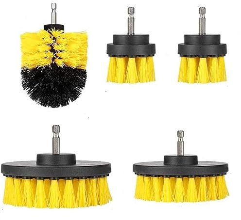 Bohrerbürstenaufsatz bohrbürste - 5 Stück elektrische Bohrerbürsten-Kit Bohrmaschine – ideal für Poolfliesen, Badezimmer, WC, Keramik, Marmor, Auto