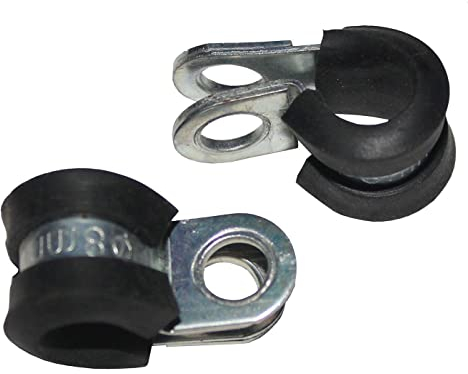 Lumonic 10x 8mm Rohrschellen mit Gummieinlage I Kabelschellen zum Schrauben I Schlauchschelle 8mm, Rohrschellen, Befestigungsschelle 8mm, Rohrhalterun