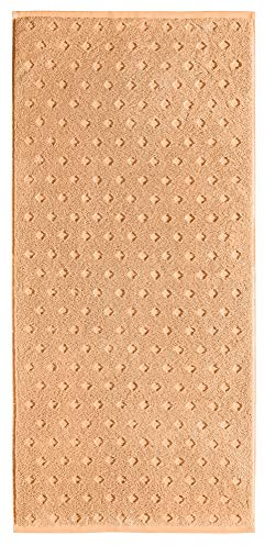 Erwin Müller Walk-Frottier Handtuch Baden Baden apricot Größe 50x100 cm - extra saugstark, schnell trocknend, samtweich, beidseitige Schlaufen