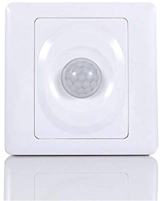 Tumnea Interruptor de luz LED, Interruptor de Sensor de Movimiento Corporal PIR infrarrojo automático Ajustable, Montaje en Pared, luz Nocturna LED - 220 V