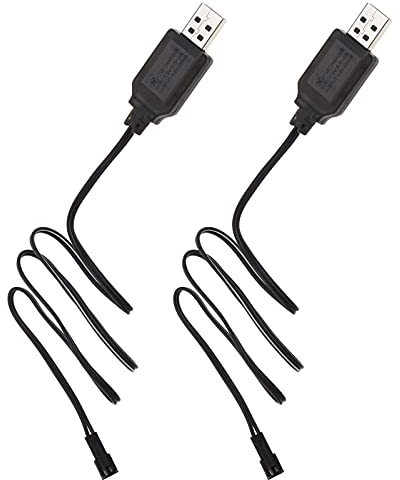 The Lord of the Tools 2 Stück SM-2P zu USB Ladekabel 4.8V 250mA 60cm Ladegerät Kabel für RC Auto RC Modell NiMH NiCD Batterie