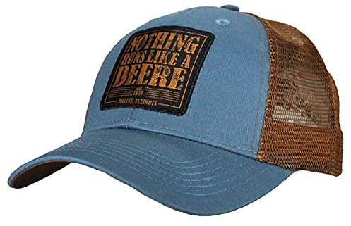 JOHN DEERE Blue/Gray Trucker Mesh-Charcoal-One Size