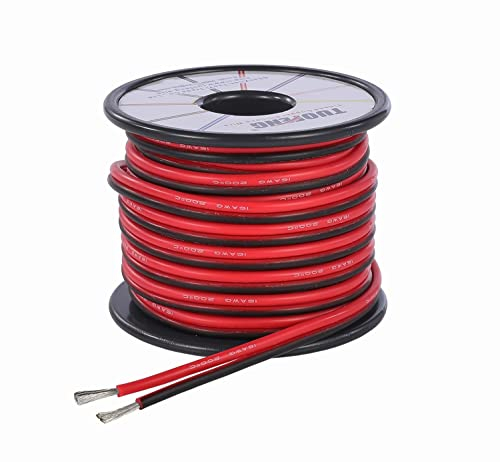 TUOFENG 14awg filo flessibile in silicone, 14 Gauge fili di rame stagnati in gomma siliconica isolati (6 diversi colori 4m ciascuno) 600V filo incagliato cablaggio automobilistico