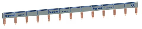 Legrand 404926E Pettine di alimentazione, distributore, unipolare a 13 moduli, 1 fase, 1 fase neutra, grande capacità, bianco