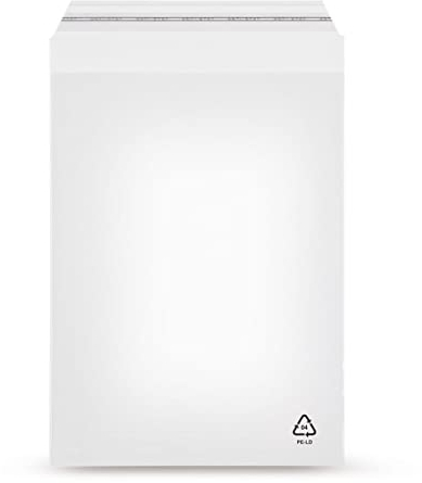100x Adhäsionsverschlussbeutel DIN A4, 225x310 mm, 50 mm Klappe, Klarsichttüten Mittelgroß, Transparent, Antistatic, selbstklebende Beutel, ideal zum Einpacken von Printmedien oder Textilien