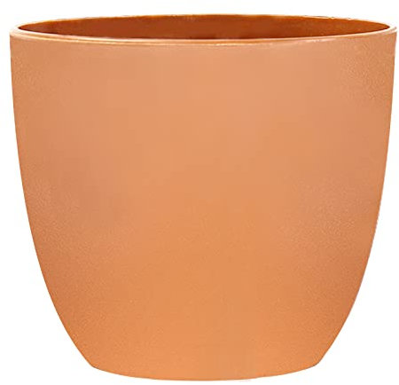 Muzhira Plant Pots, 28cm Thicken Plastic Planter with Drainage Holes, Plant Container Indoor Gardening Pot for Indoor and Outdoor Garden - Orange