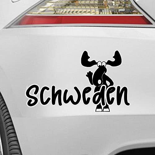 myrockshirt Länder Schweden Urlaub Elch Kopf Aufkleber Sticker Autoaufkleber Elche Land