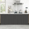 LIVEINU Schrankvorhänge für Küche, Kleiderschrank, Badezimmer, Staubdichter Vorhang für Regale, Wandpaneele, hängende Tür, Japanische Noren Selbstklebend 80x100cm Dunkelgrau