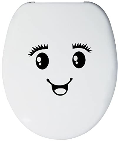 Stickers WC humour pour cuvette, abattant toilettes, frigo. 14 coloris disponibles. Taille 20x16 cm