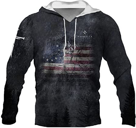 ADITIRCP Amerikanische Flagge Hoodie - Herren Vintage Outdoor Tactical Langarm-Sweatshirt USA Flagge 3D Print Hooded Pullover Top